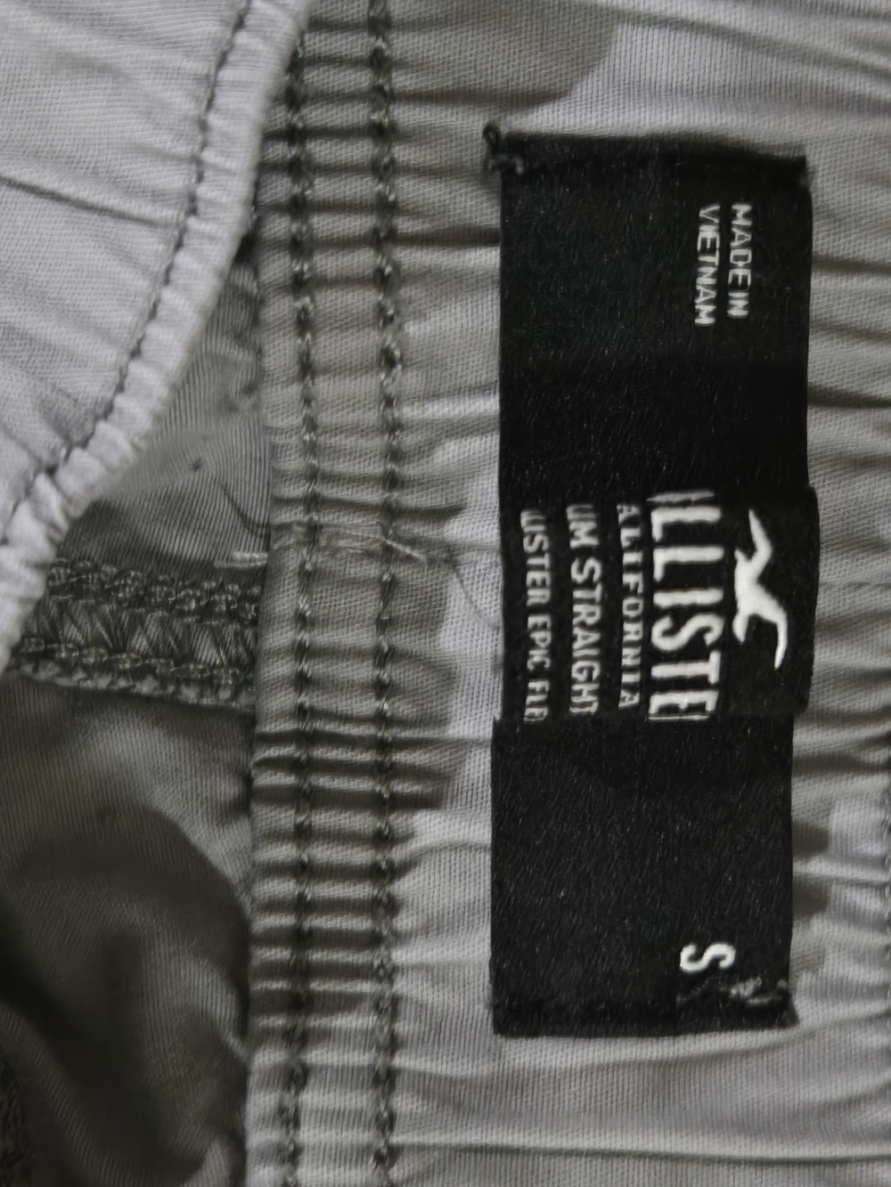 Hollister Slim Straight Pants Light Gray